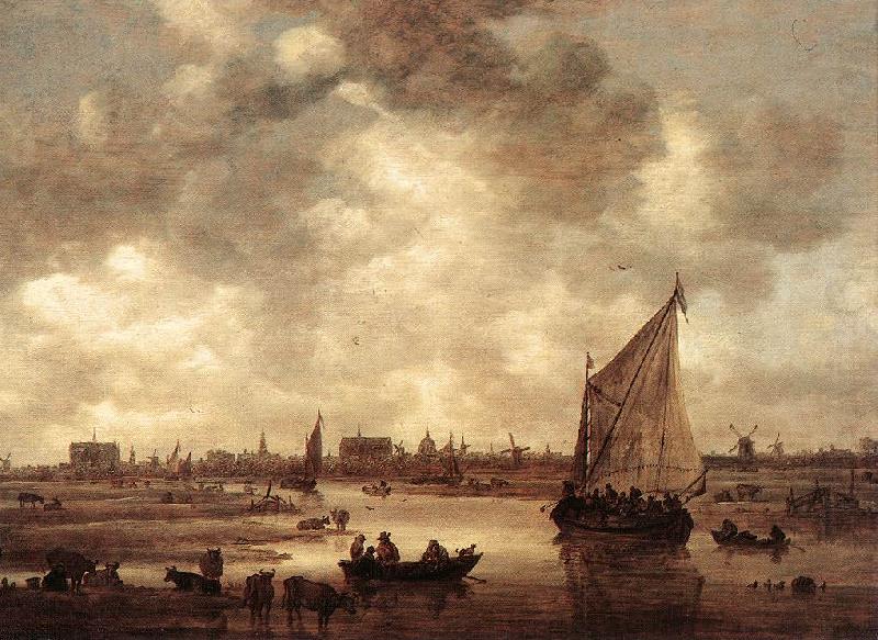 GOYEN, Jan van View of Leiden dg china oil painting image